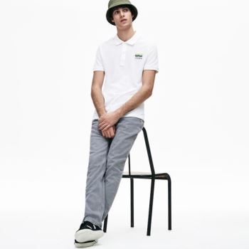 Lacoste Slim Fit Cotton Petit Piqué Polo - Polo Pánské Bílé | CZ-hmXKl0